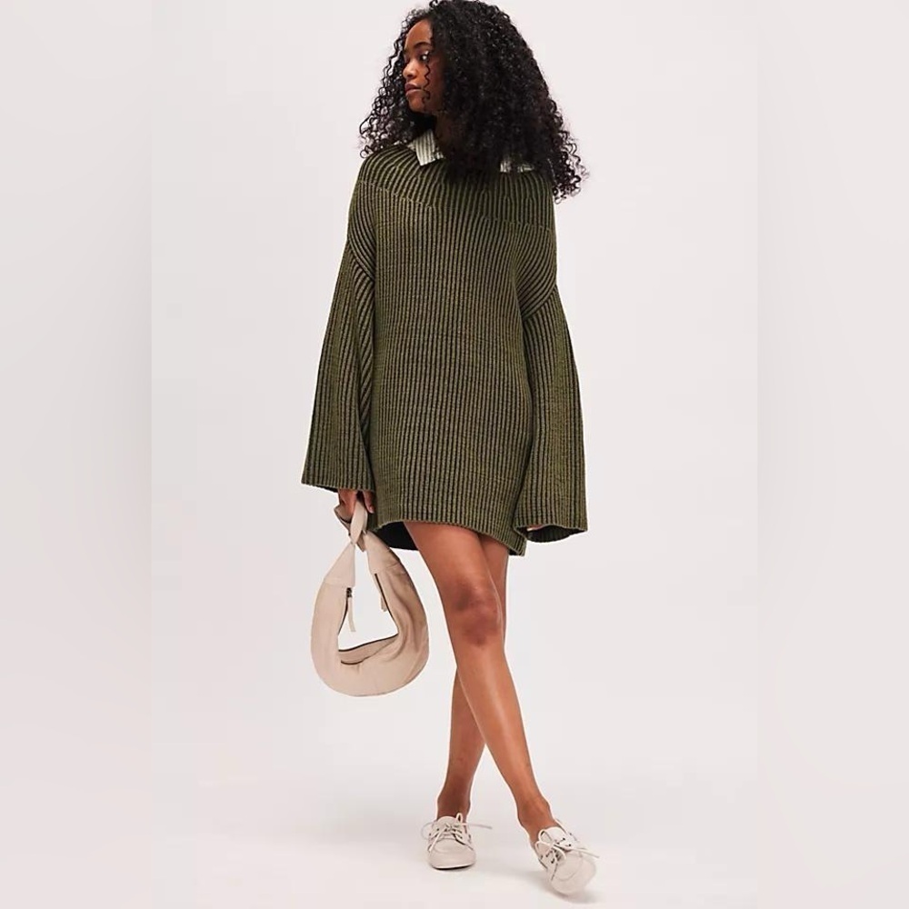 FREE PEOPLE Charlotte Green Tunic XS